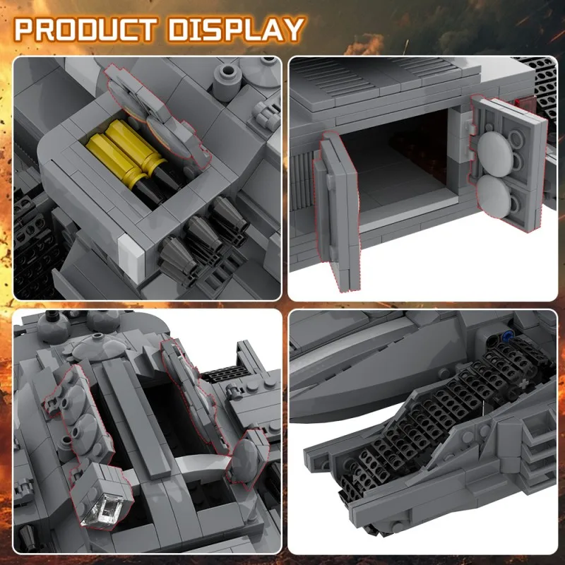 1397 قطعة MOC العسكرية جالوتث خزان مستقبلية اللبنات الجيش دبابة الحرب التكنولوجيا نموذج لتقوم بها بنفسك تجميع لعب الأولاد الاطفال هدية