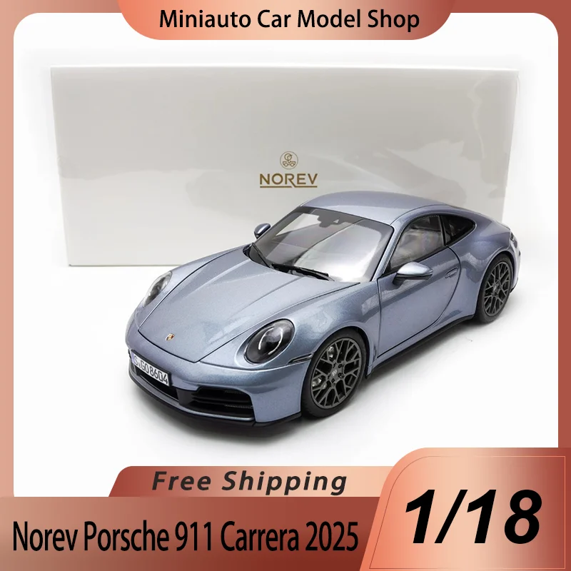 Novo em Estoque: Norev 1:18 Porsche 911 Carrera 2025 - Miniatura de Liga Fundida, Modelo de Carro Esportivo Porsche, Brinquedo, Ornamento e Presente para Crianças