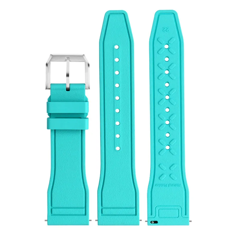 حزام ساعة من السيليكون الناعم مقاس 20 مم 21 مم 22 مم لـ IWC Pilot |   حزام رياضي سريع التحرير |   استبدال سوار مطاطي مقاوم للماء للجنسين