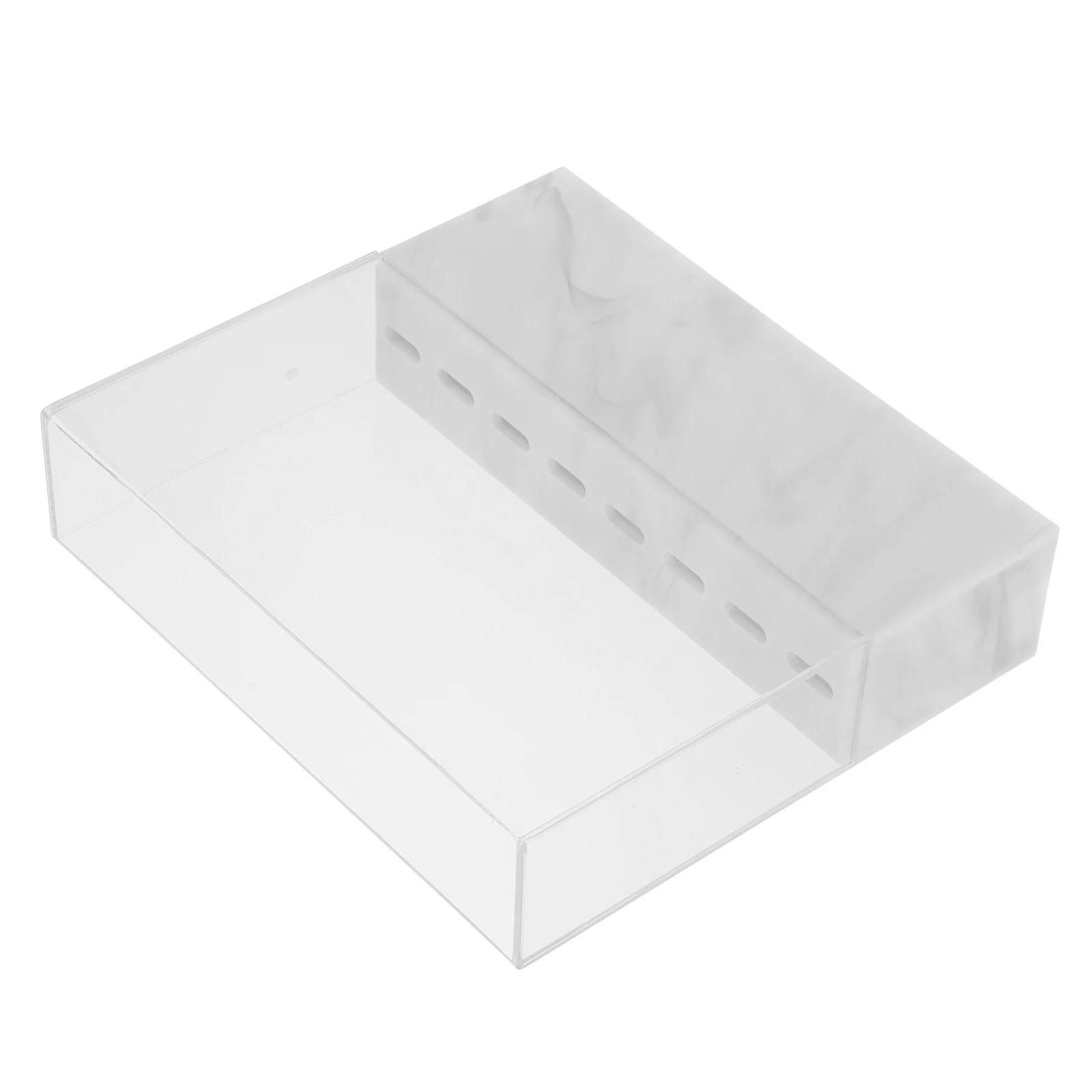 

8 Holes Storage Rack Acrylic Acrylic Tweezer Holder Marble Display Stand for Eyelash Tools Makeup Brushes Holder Dust Proof