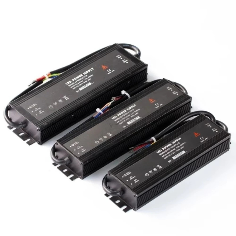 Input AC 175-240V Output DC 12V Single Industrial LED Driver 16.6A 70W-360W IP67 Waterproof Power Supply