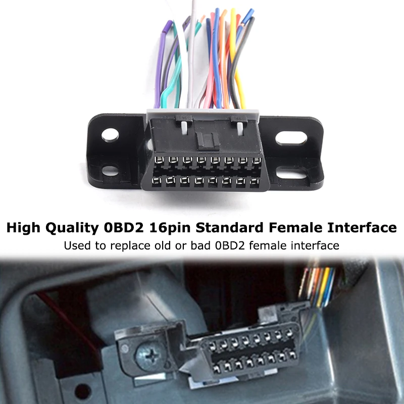 

10 см 16-контактный J1962 OBD2 удлинительный кабель DIY для женщин автомобильный диагностический автомобильный инструмент OBD 2 разъем аксессуары для ремонта автомобиля