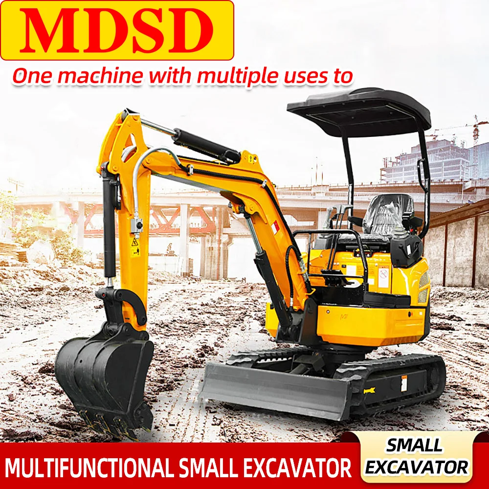 Excavator Mini Crawler 1,5 Ton EPA EURO5 Hidrolik, Penggali Kecil untuk Pertanian, Excavator Mini yang Dapat Disesuaikan, Penjualan Cepat, Pengiriman Cepat