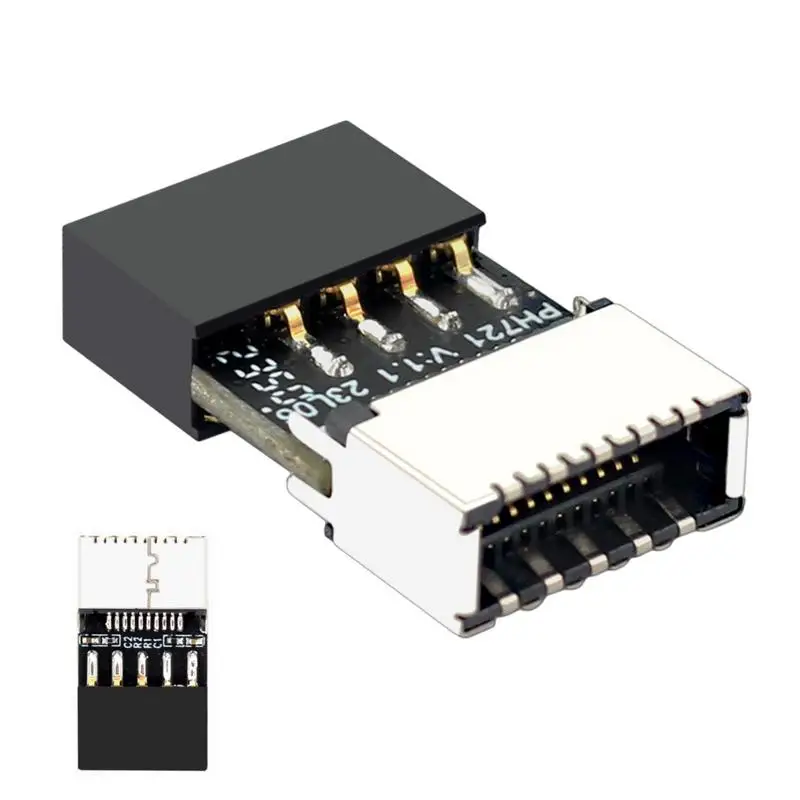 USB- C Motherboard Adapter Chassis Motherboard USB2.0 9PIN Male To TYPE-E Female Adapter TYPE-C Socket 9-pin PH721