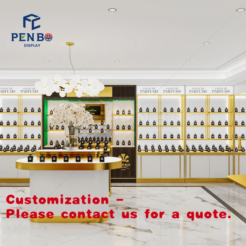 Customize.Modern Perfume Store Interior Design Turnkey Solution Custom Fragrance Retail Display Cabinet Makeup Shelf