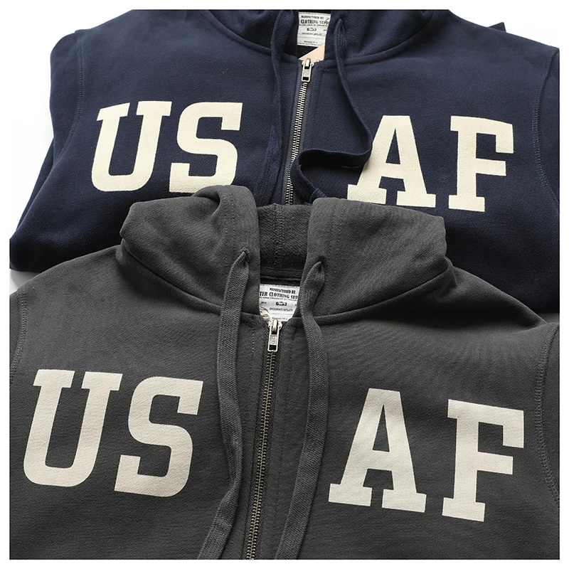 

American Retro Thiened 490 Open Cardigan Jaet Trendy Brand Weathered Letter Print Fce Loose Sweatirt Hooded