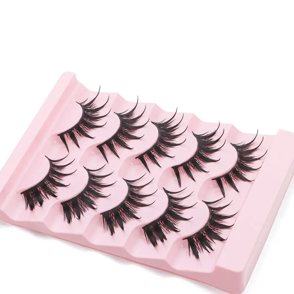 Piekerige Pluizige Valse Wimpers Zachte Band Dikke Lange Thaise Natte Wimpers Herbruikbare Handgemaakte Ambachtelijke Oogmake-up Gereedschap Wimperverlenging