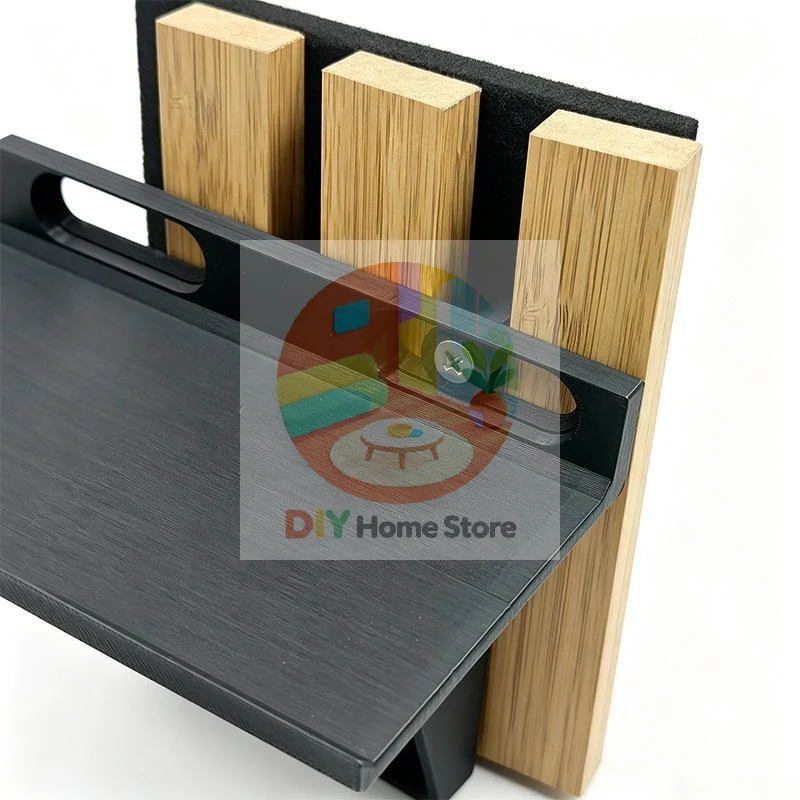 No Drill Slat Wall Acoustic Panel Shelf Bracket 13-15mm Renter Friendly No Damage for Office Wall Organization