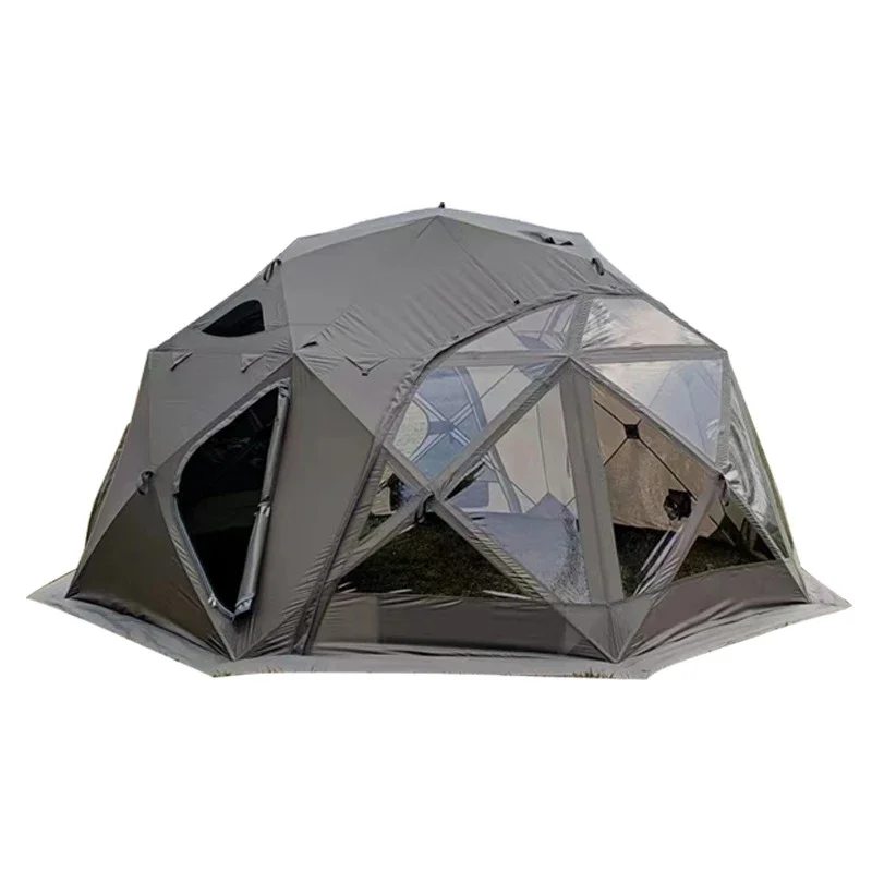 

Outdoor luxury safari lotus 4m large skylight ball house geodesic family glamping dome tent hotel for sale