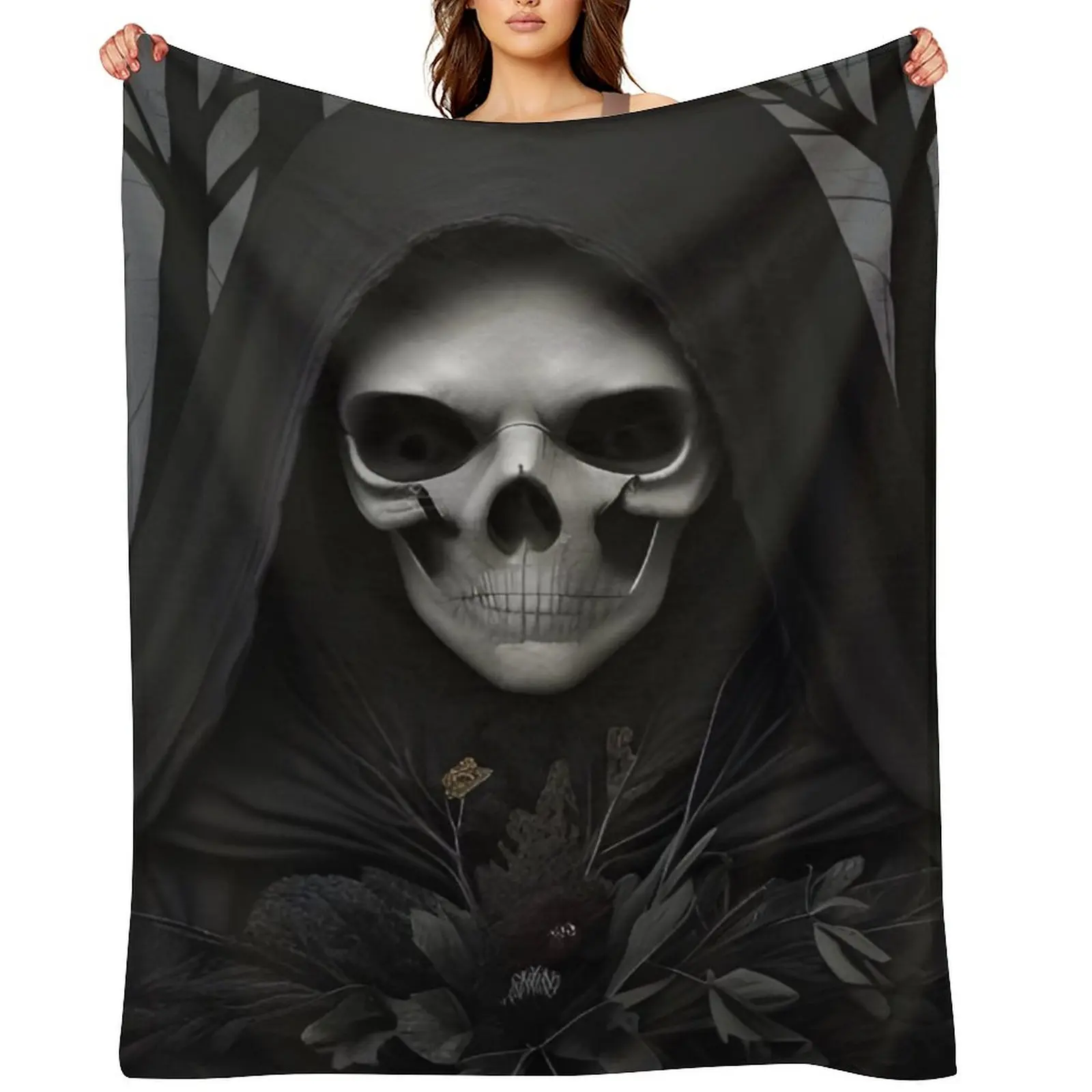 

Skeleton bride Throw Blanket Fashion Sofas Summer Single Plaid on the sofa Blankets