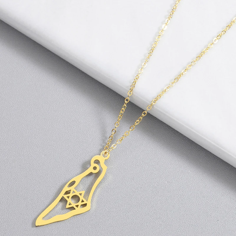 New Fashionable And Exquisite Stainless Steel Six-Pointed Star Pendant Necklace For Men And Women Jewelry Accessories Wholesale