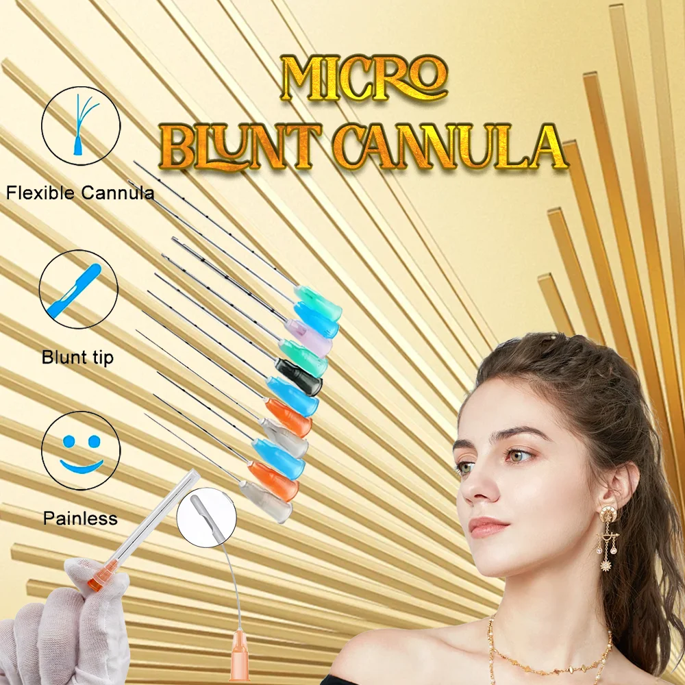 Descartáveis Finas Blunt-ponta cânulas para injeção 14G 90mm 18G ácido úrico enchimento facial cânula micro blunt