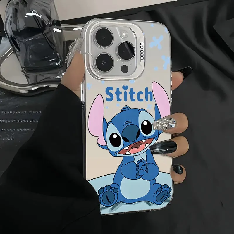 NOWOŚĆ Etui na telefon Stitch Funny Cartoon do iPhone 14 13 11 12 15 Pro Max 7 8 Plus XR XS MAX Y2K Anti Fall Lovely Case Cute