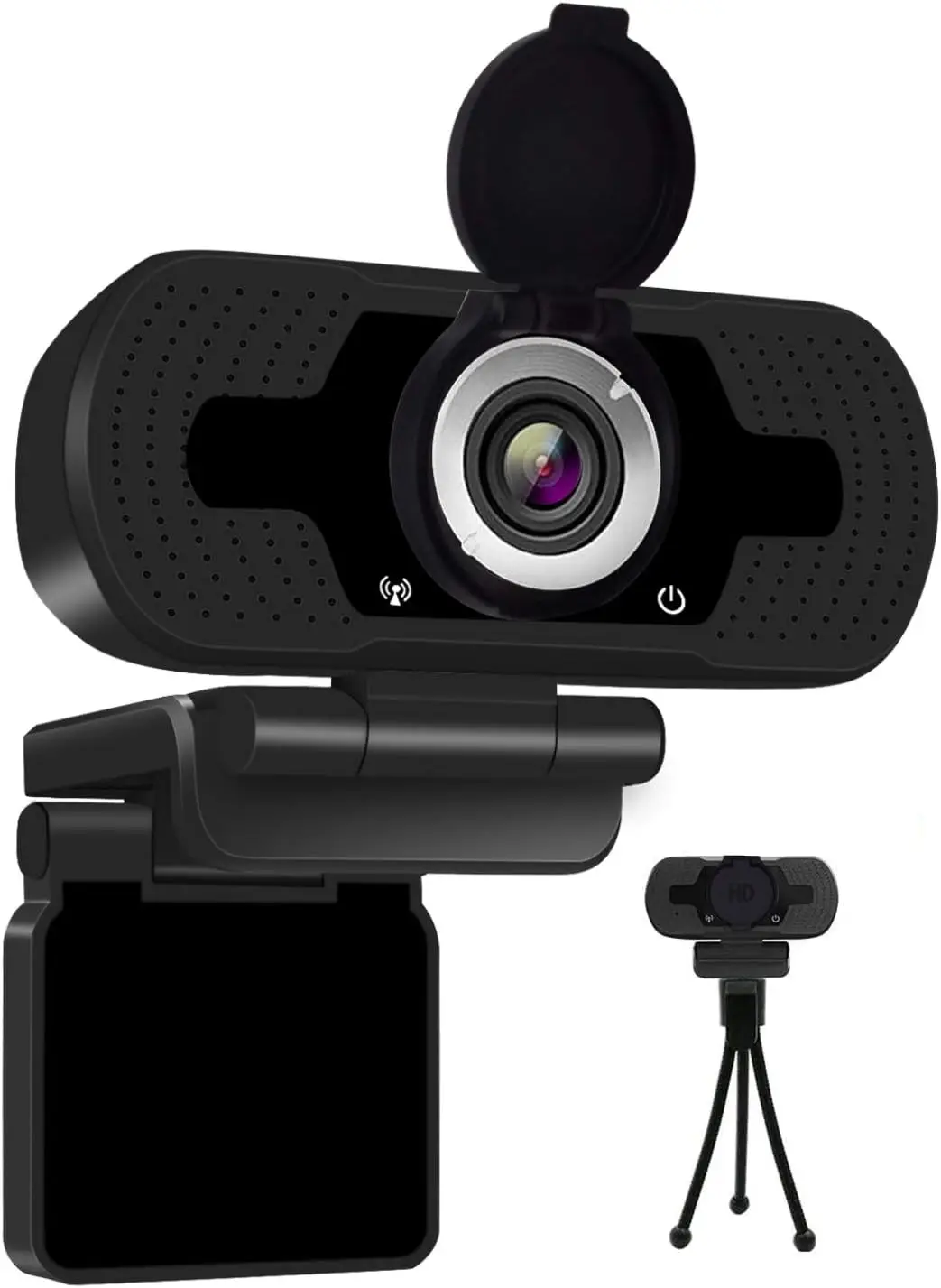 

1080P HD Webcam with Microphone, USB Camera for Computer, Plug and Play, 30FPS, for Meetings Video Calls Compatible with Desktop Laptop