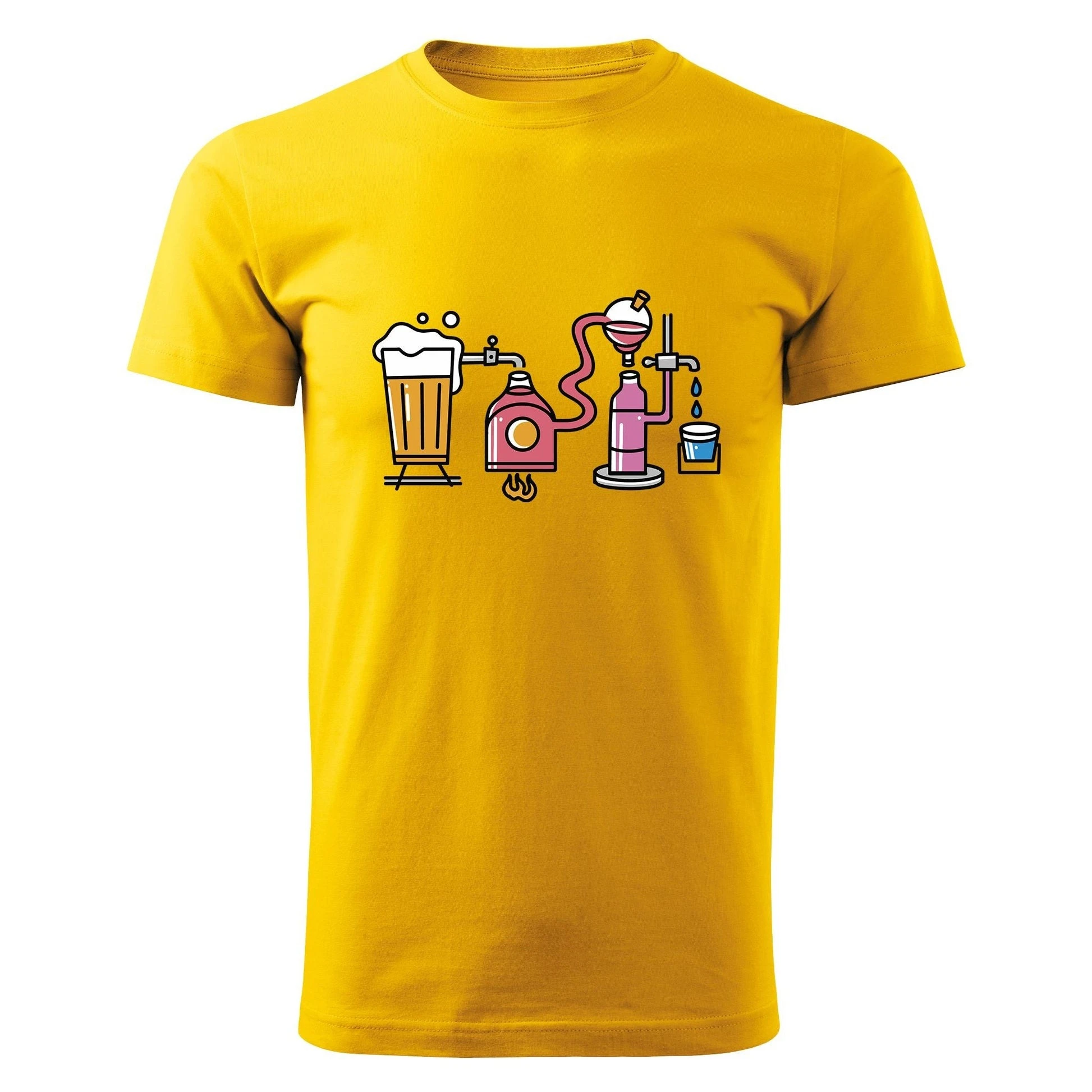 

Alcohol Distillation Graphic Printing Summer Luxury Brand Pure Cotton Men and Women T-shirt Short Sleeve Street Fashion Trend