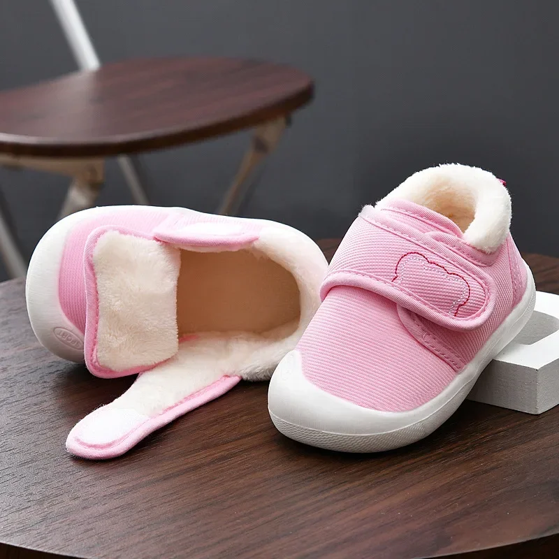 Child Shoe Baby Girl Walking Shoe Winter Plush Baby Shoe Soft Soled Baby Boy Casual Shoes Non Slip Babys Cotton Shoes Zapatillas