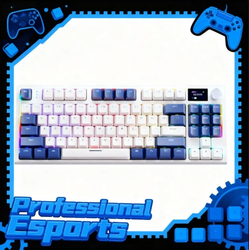 لوحة مفاتيح ميكانيكية لاسلكية بشاشة Attack Shark K86 RGB TFT، هيكل حشية ثلاثي الوضع، مقبض معدني قابل للتبديل السريع، لوحة مفاتيح ألعاب ماكرو #1