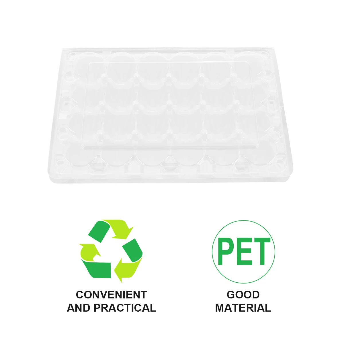 

12 pcs Quail Egg Box Clear PET Plastic Container Storage Organizer Food Grade Eco Friendly Large Capacity Refrigerator Cabinet