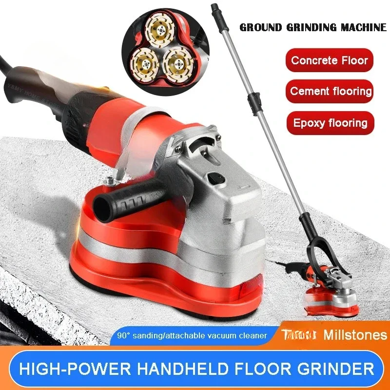 Wall Grinding Machine Handheld epoxy lacquer floor grinding machine Dust -free polishing concrete pavement milling machine 220V