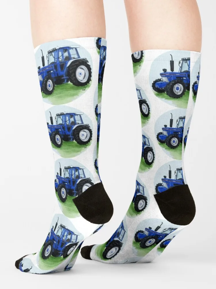 Blue Classic Tractor Socks Sport Socks Men