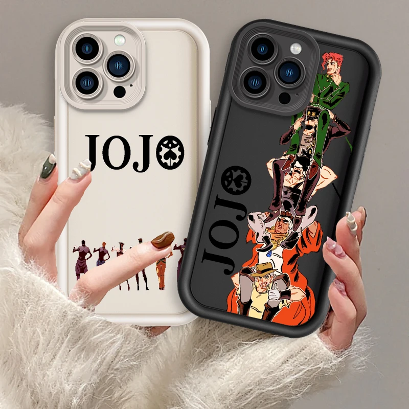 JoJo's Bizarre Adventure LOGO Eye Ladder For Apple iPhone 15 14 13 12 11 XS XR X Pro Max Plus Soft Phone Case