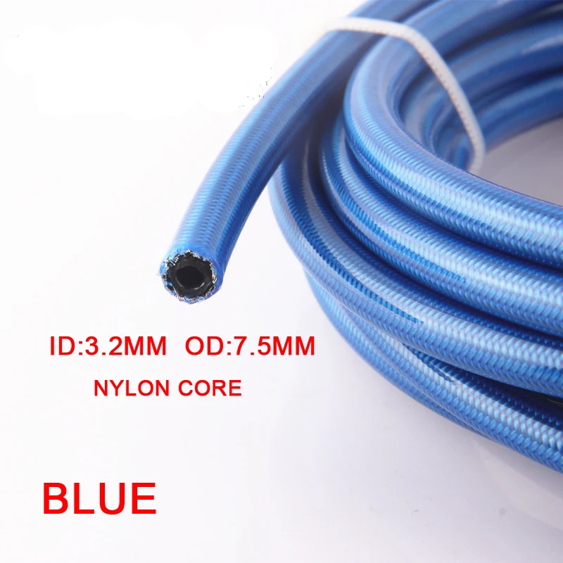 5m/lot AN3 braided Stainless Steel Ptfe brake line hose FLUID HYDRAULIC Precise Brake Hose PU cover Motorcycle Gas Oil Fuel Line