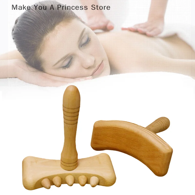 

1PCS Wood Massage Stick Wooden Therapy Massage Tools Home Gua Sha Lymphatic Drainage Tool Relieve Muscle Soreness Anti Cellulite
