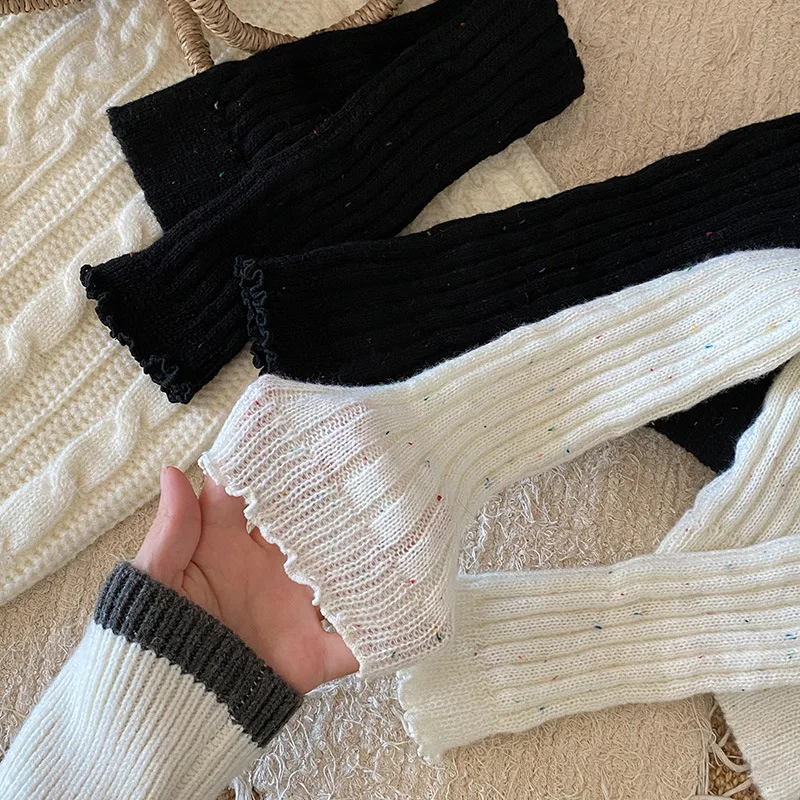 Idea Socks - Women's New Fall/Winter Warmth-Friendly Foot Covers - Wide Striped Padded Socks - Lolita Sock Covers