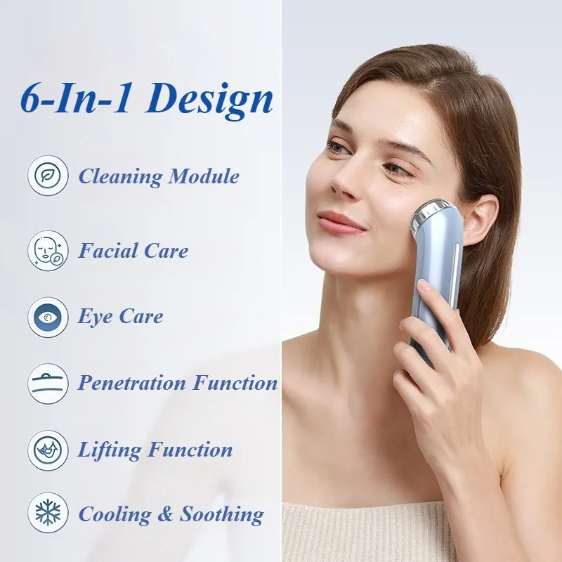 متعددة الوظائف مدلك الوجه الترددات الراديوية معدات الوجه العناية بالبشرة مدلك الوجه المحمولة الاستخدام المنزلي أجهزة التجميل #2