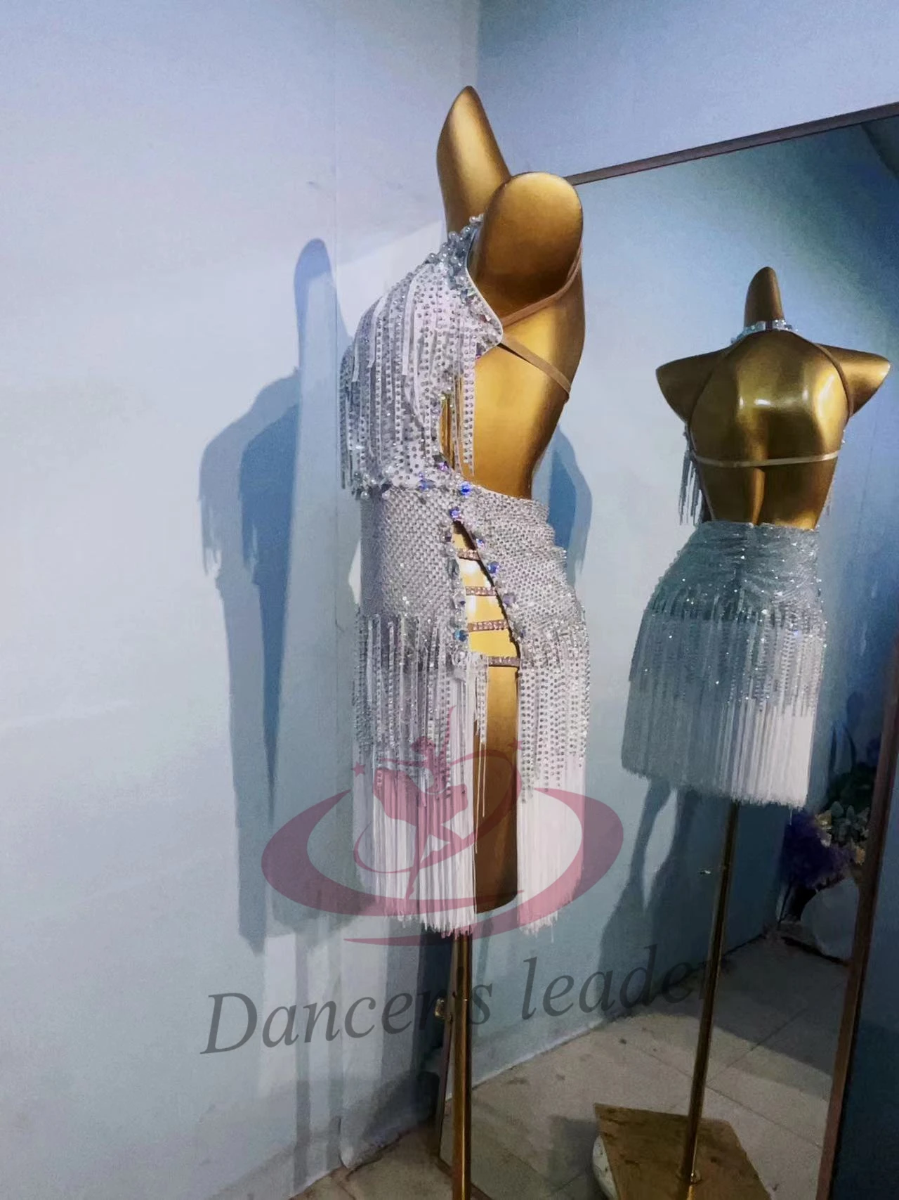 Latin Dance International Stage Performance Clothing Full Diamond Patchwork Tassels High-end Custom Samba Professional Dress