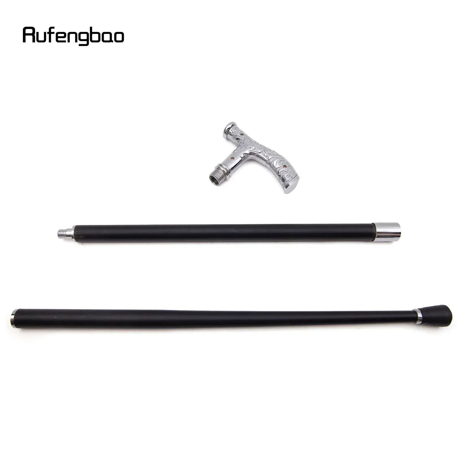 ไม้เท้าแฟชั่นลายดอกไม้สีขาวรูปนกอินทรี สำหรับคอสเพลย์  แบบสตีมพังก์และใช้ในชีวิตประจำวัน  ความยาว 92 ซม.