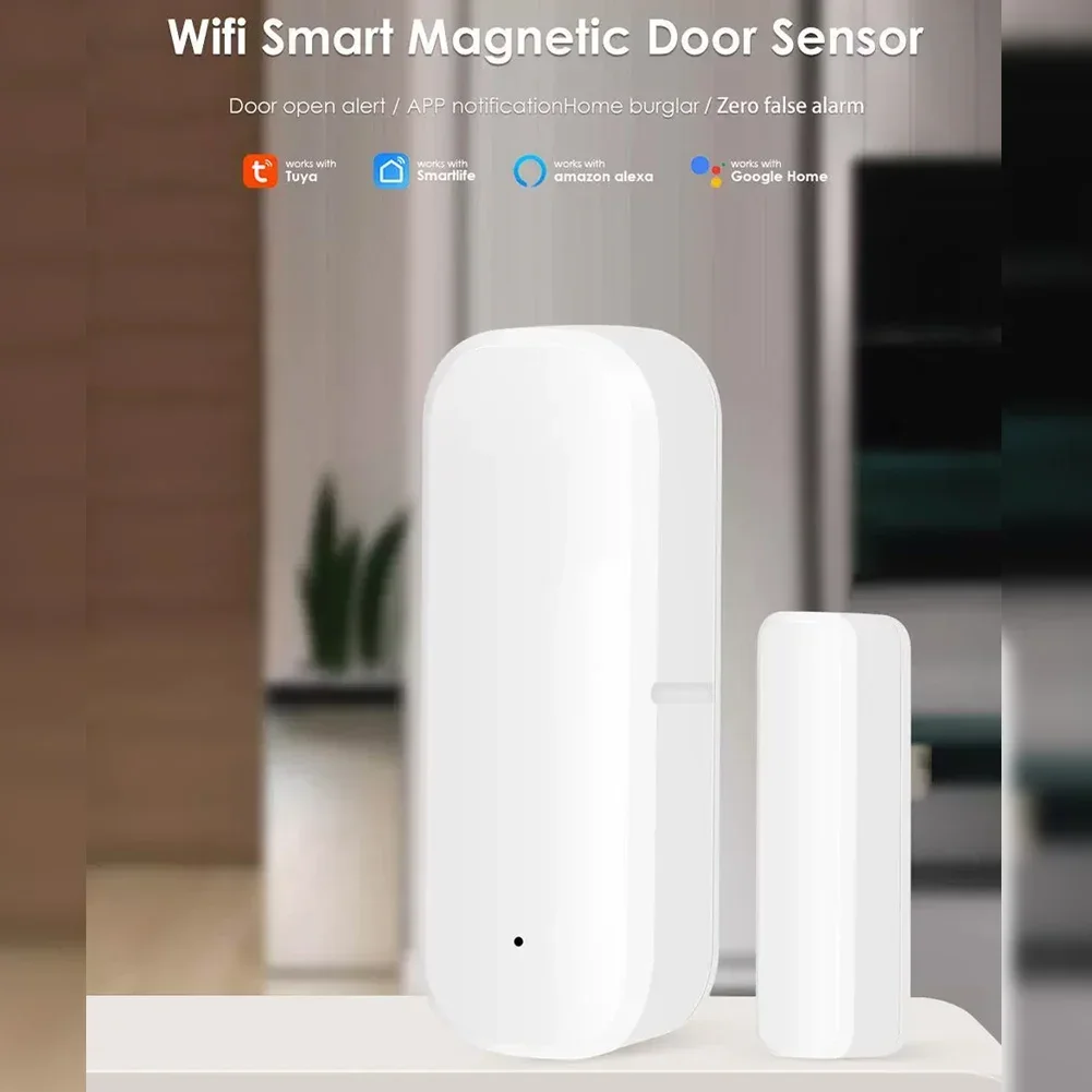 Détecteur de porte et fenêtre de sécurité à domicile, capteur de contact magnétique, porte marketautomatique, Tuya, WiFi, Alexa