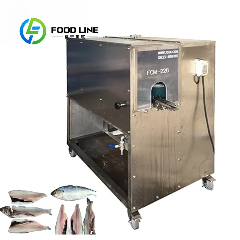 Cortador de vientre de pescado medio automático personalizado y máquina filetadora de caballa para procesamiento de mariscos