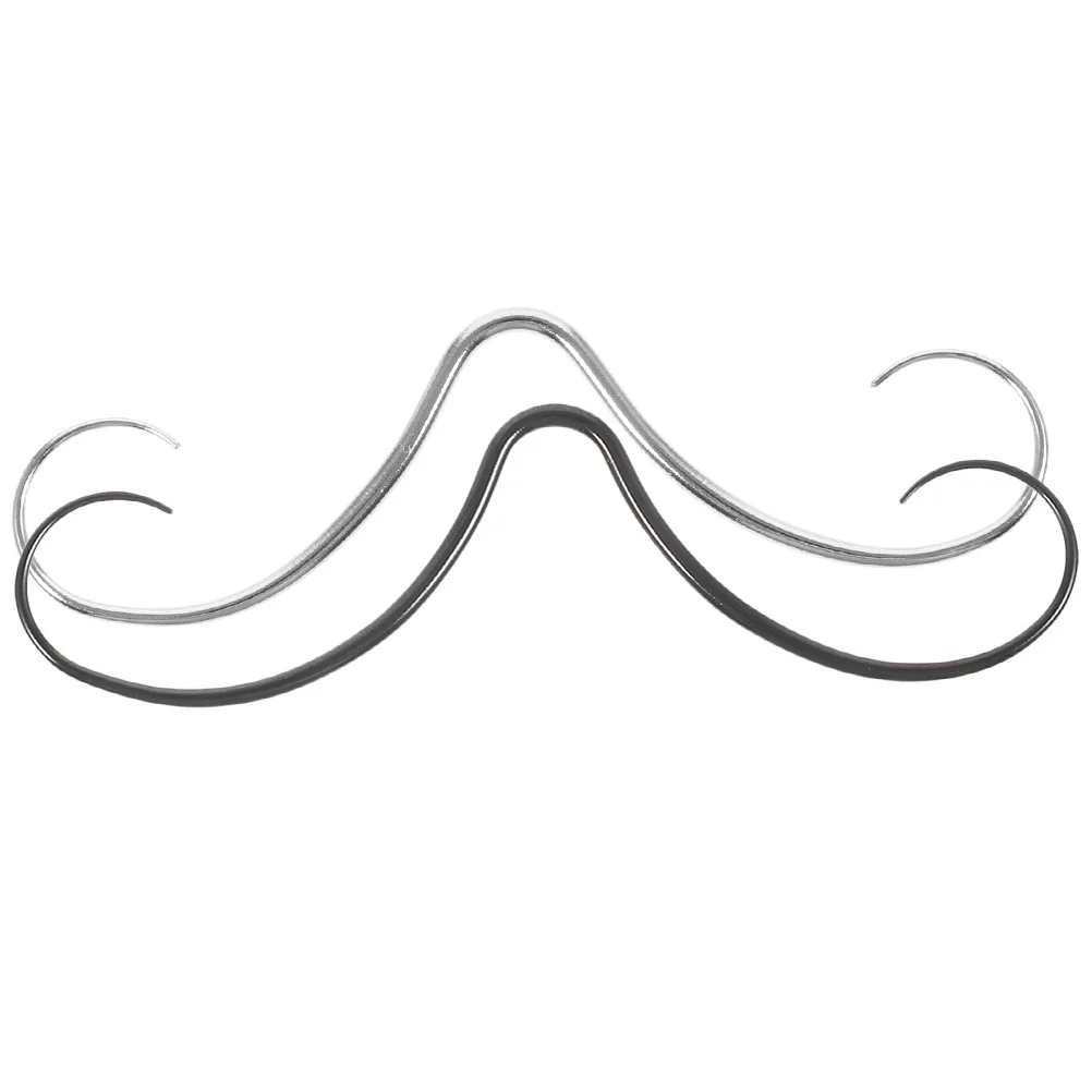 

2pcs Septum Rings For Women Mustache Nose Jewelry Stainless Steel Body Piercing Silver Nose Ring Steel Septum Piercing Jewelry