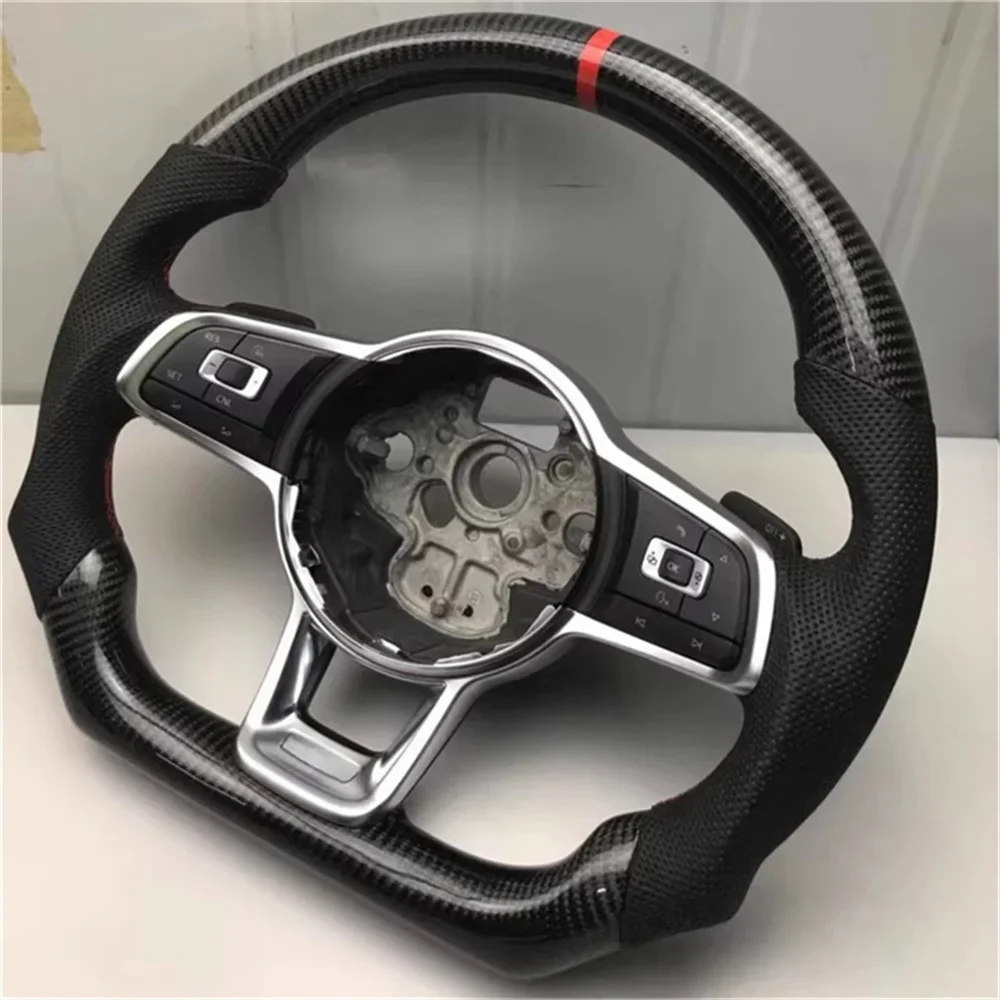 High qualityCarbon Fiber Steering Wheel Model Fit for  VW Golf 7.5 GTI GTD R-Line Golf 7 MK7 CC POLO Passat SCIROCCO T