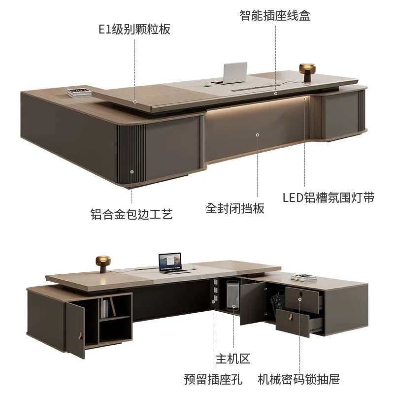 

Индивидуальный стол начальника, президентский стол, современная элитная атмосфера, офисный стол генерального менеджера