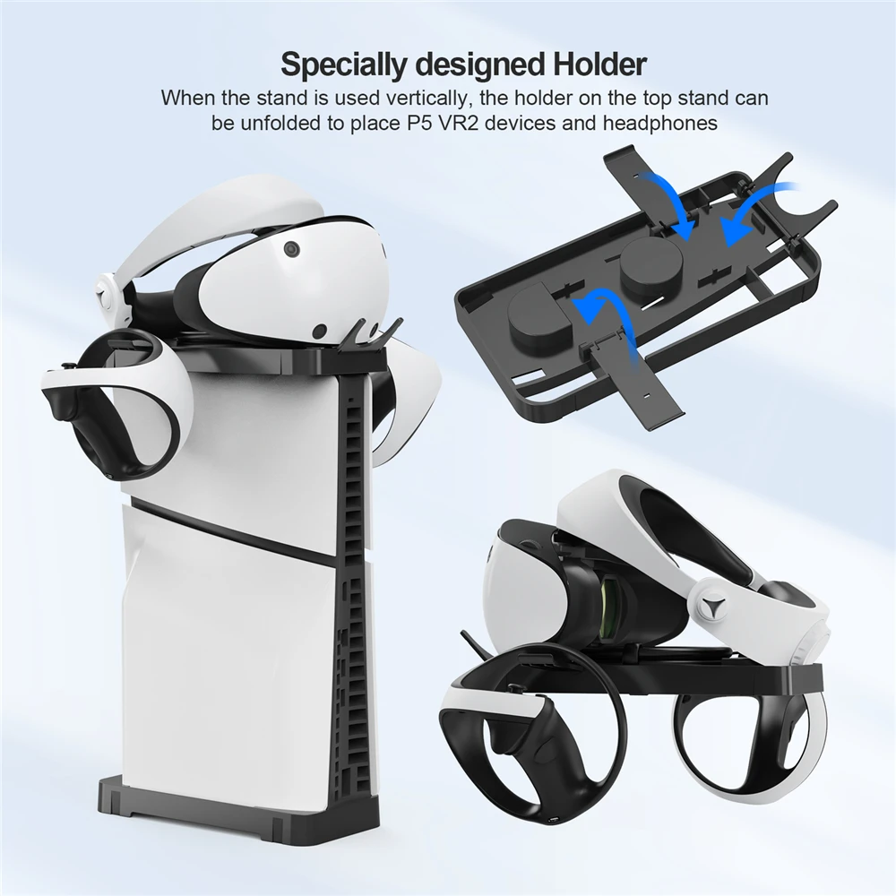 

Dual-purpose stand for PS5 SLIM and PS VR2Standing and landscape mountsHolds VR2 controller