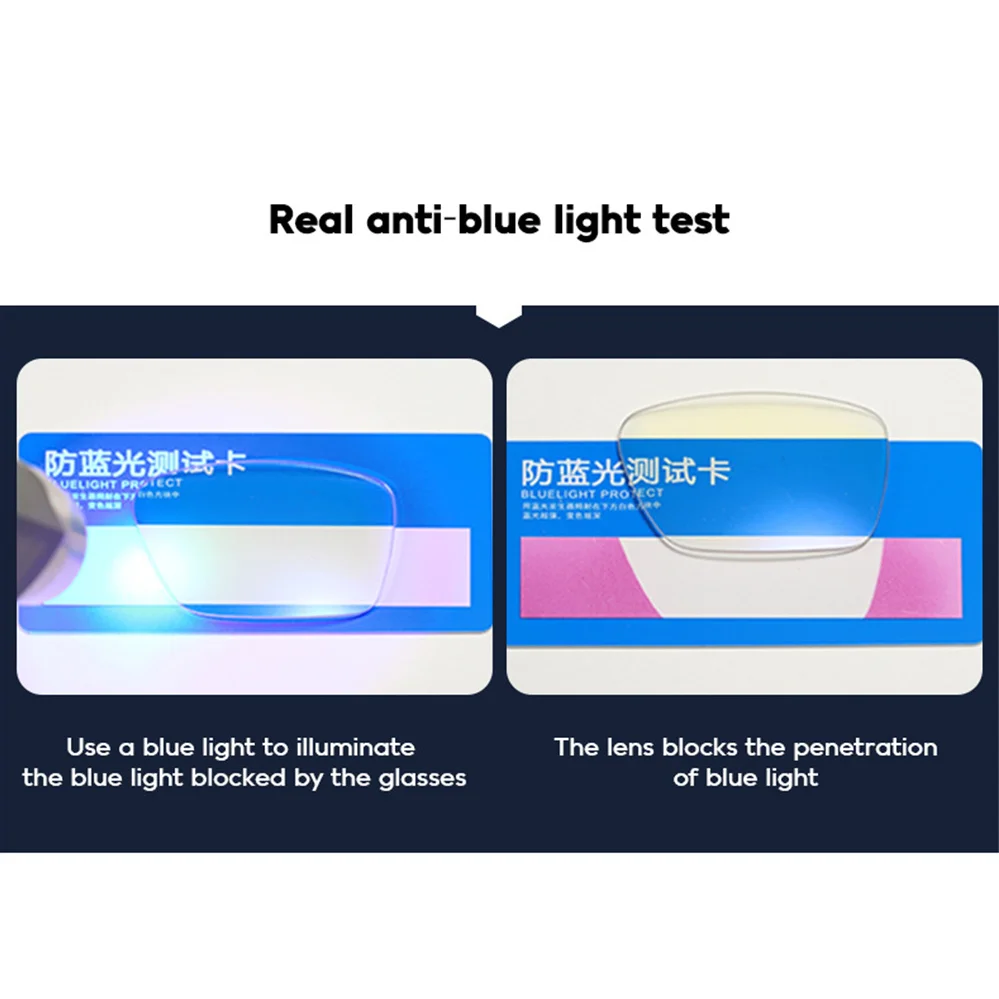 Blue Light Blocking Glasses Frame Men Computer Eyeglasses UV400 Black Semi Rimless Women Anti Bluelight Square Clear Goggles