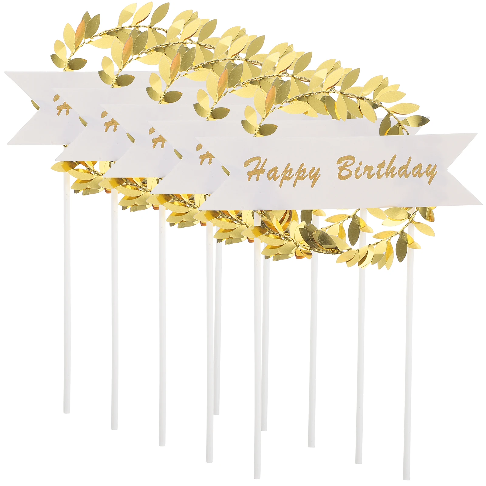 

10pcs Gorgeous Cake Scene Props Beautiful Birthday Party Decorations Flag Happy Wedding Baby Toppers 30th Supplies