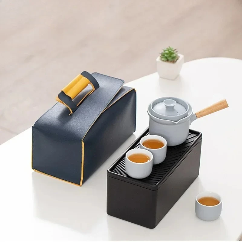 

Kung Fu Travel Tea Set Mini Household Teacup Teapot Portable Outdoor Tea Set Gift Chinese Tea Set