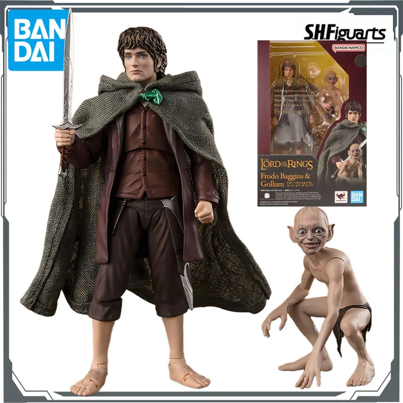 

Bandai Original Action Figure S.H.Figuarts Frodo Baggins&Gollum Action Figure Toys for Boys Gift Collectible Model Ornaments