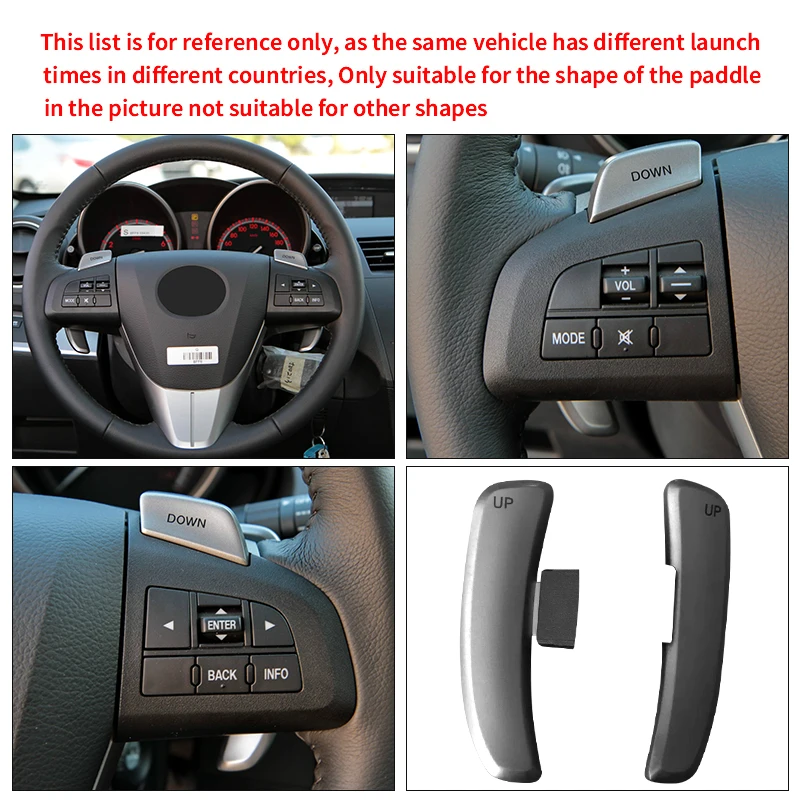 Bild 3: Für Mazda 6 2009-2015 Auto Lenkrad DSG Schaltwippe Mazda 3 2011-2016 RX-8 Aluminiumlegierung Paddel Shifter Verlängerung