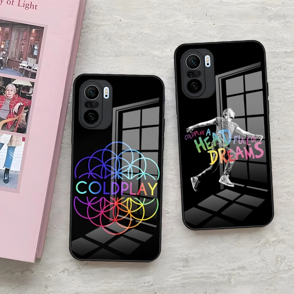 Rock Coldplay Band Phone Case For Redmi 13 12 13c 12c Note 13 Pro Plus 11 12 Pro 10 12s 9t 11s Tempered Glass Cover