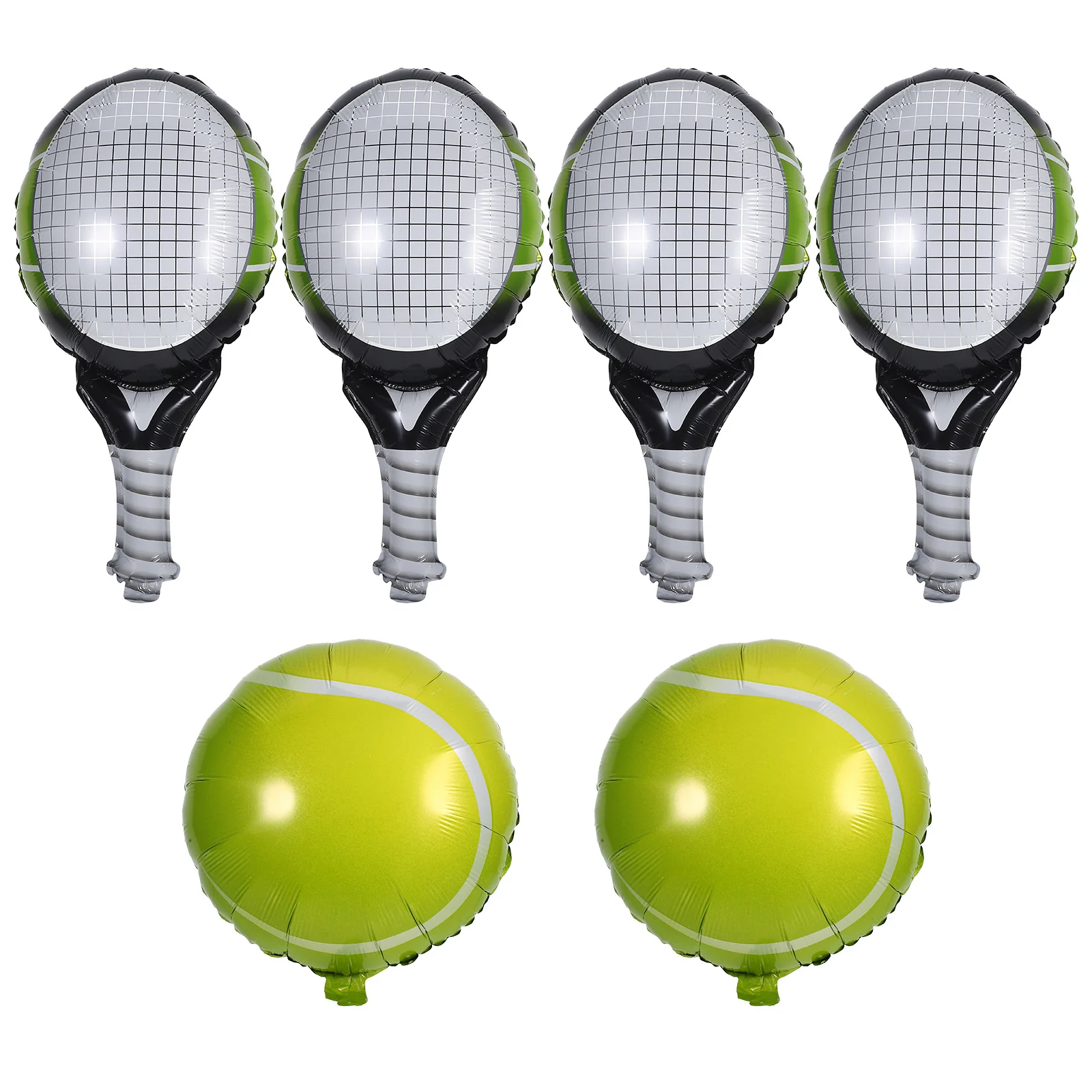 

Tennis Party Balloons with Racket Design Inflatable Aluminum Foil Decorative Balloons for Birthday Shower Celebration Decor