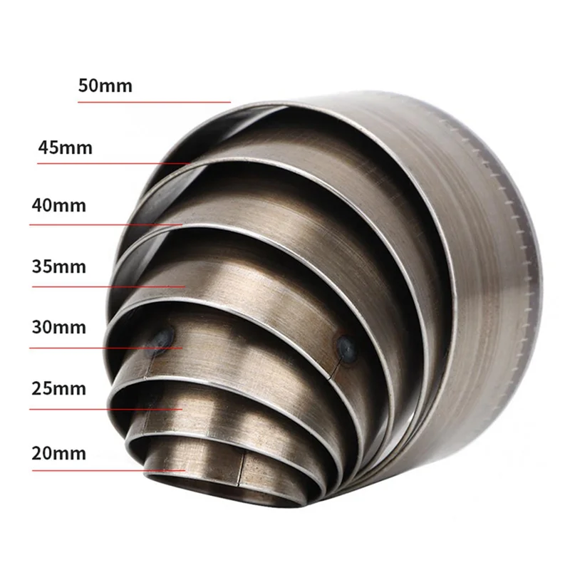 ABJY-7Pcs DIY الحفر اليدوي الصلب جولة لكمة حزام اللكم ثقب دائرة أداة القطع الفضة