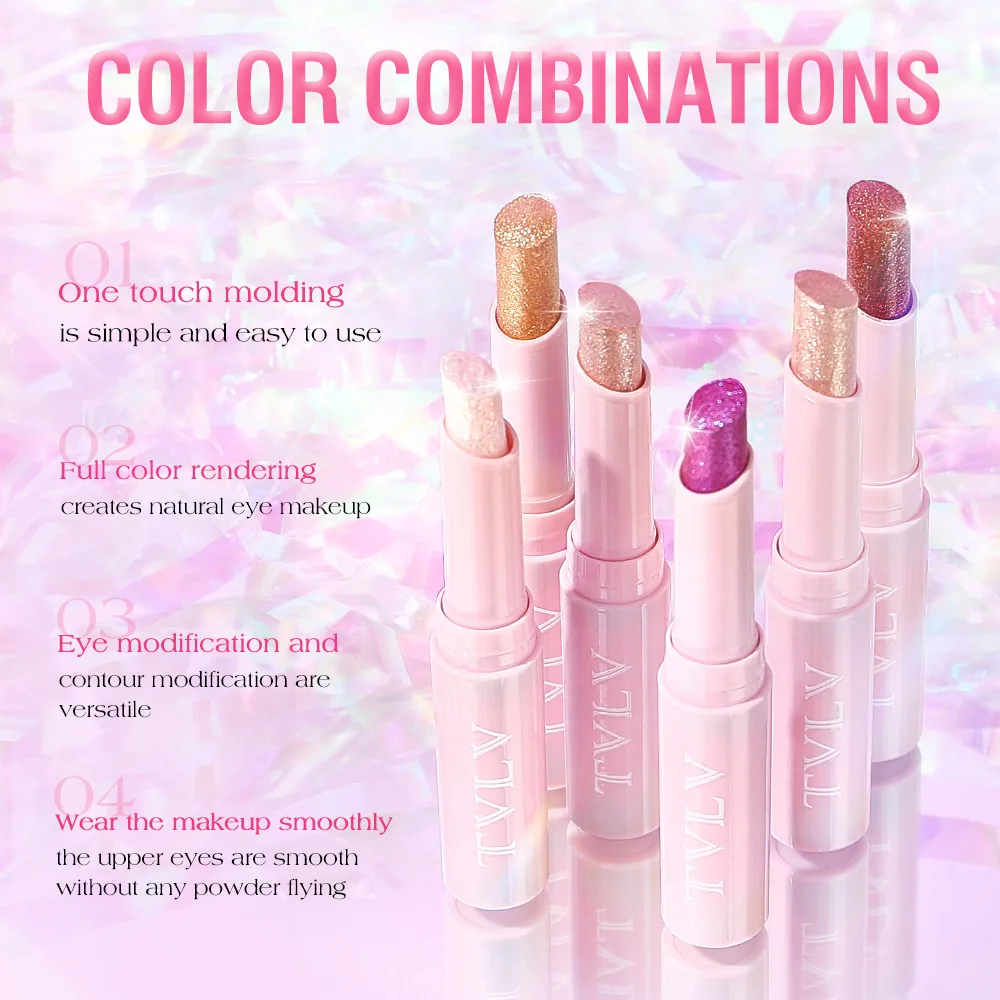 Crystal Jelly Highlight Stick Pearlescent Shiny Shiny Aegyo Sal Eyeshadow Stick Waterproof Women Do Not Take Off Makeup