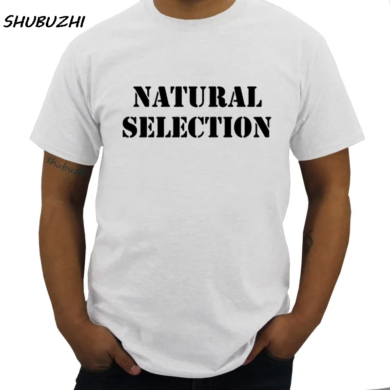 

men t shirt summer Natural Selection cotton t-shirts man evolution tee shirts fashion male brand top tees euro size opshipping