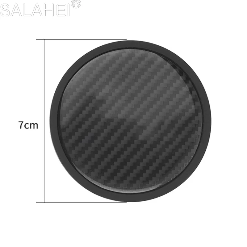 2Pcs Silicone Carbon Fiber Car Coaster Water Bottle Cup Slots Non-Slip Pad Protector Mat For Seat Cupra Auto Styling Accessories