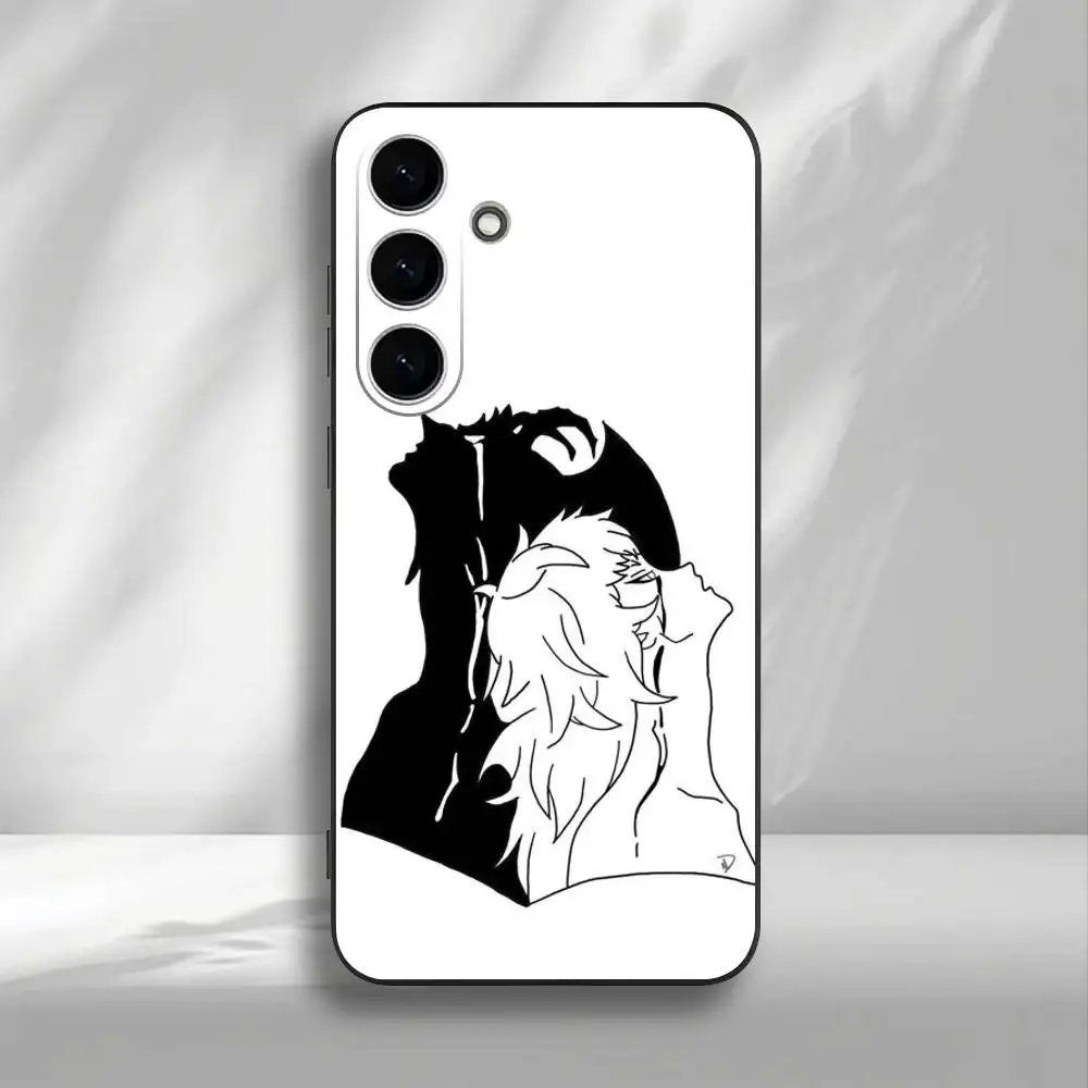 Funda de teléfono Devilman Crybaby para Samsung Galaxy A73,A72,A71,A70,A53,A52,A51, carcasa negra suave