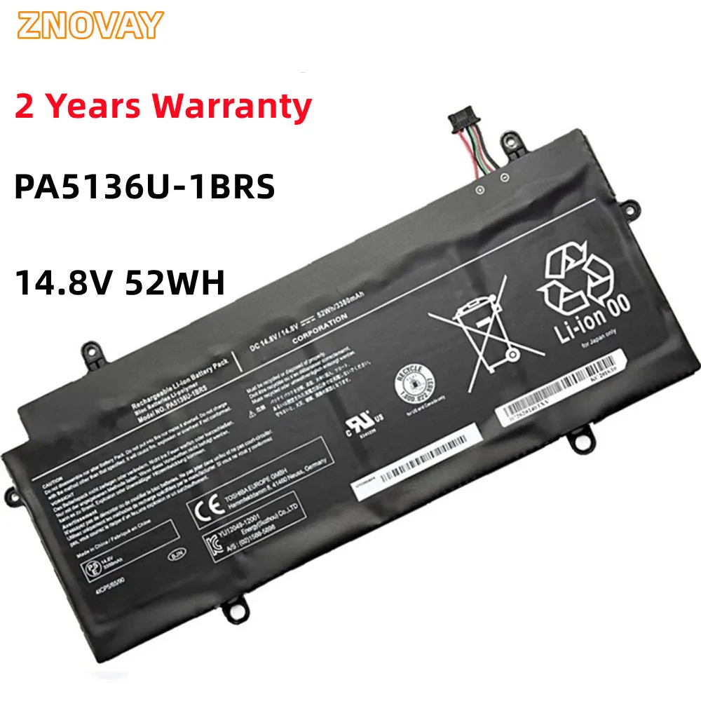 ZNOVAY PA5136U-1BRS Laptop Battery for Toshiba Portege Z30 Z30-A Z30-AK04S Z30-A1301 Z30-B K10M Z30-C PA5136U 14.8V 52WH